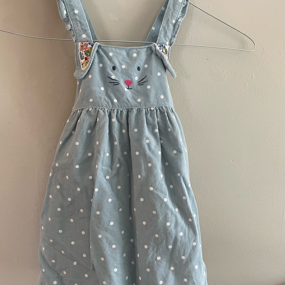 Baby Boden Blue Bunny Pinnie